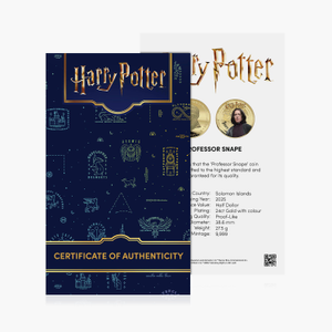 The Magic of Hogwarts Harry Potter 2025 Snape Certificate