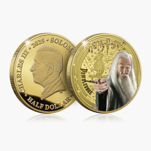 The Magic of Hogwarts Harry Potter 2025 Dumbledore 24 Carat Gold Plated Coin