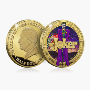 The Shadows of Gotham Batman 2025 Joker 24 Carat Gold Plated Coin