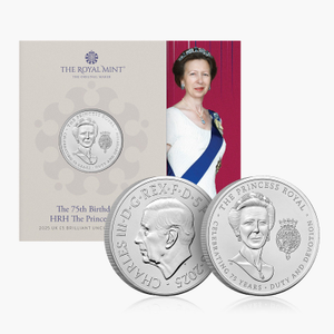 The 75th Birthday of HRH The Princess Royal 2025 UK £5 Brilliant Uncirculated Coin