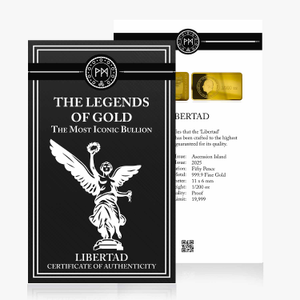 The Legends of Gold Libertad Certificate