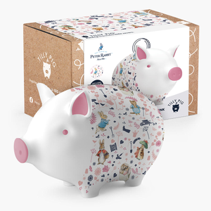 Peter Rabbit and Friends Pink Piggy Bank