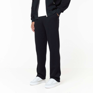 Waffle Open Hem Jogger | Black