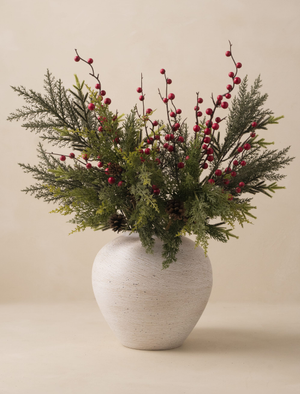 Faux Arrangement - Winter Fern & Red Berry