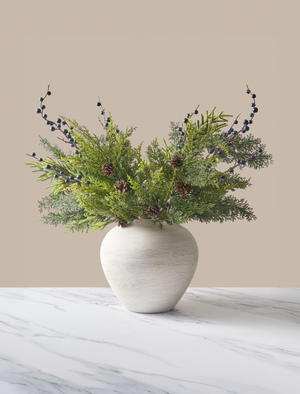Faux Arrangement - Winter Fern & Blue Berry