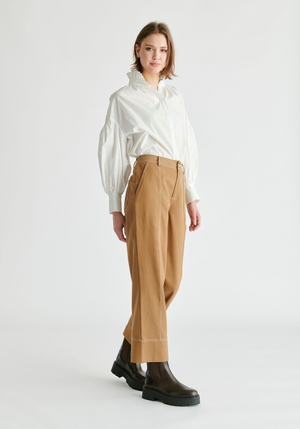 Chino Trousers with Contrast Stitching