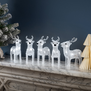Set of 5 Acrylic Reindeer Lights