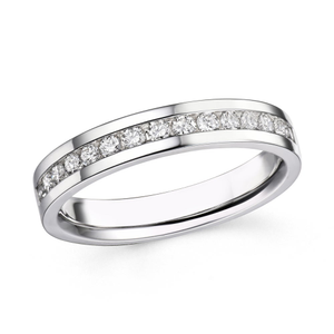 18ct White Gold 0.35ct Diamond Half Eternity Ring