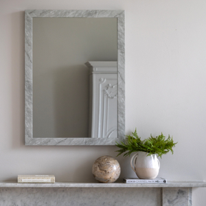 Romano 57cm x 77cm Rectangle Mirror Marbled White