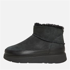 FitFlop Womens Gen-FF Ultra-Mini Double-Faced Shearling Boots All Black