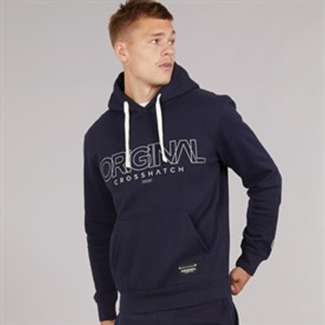 Crosshatch Mens Carrimoore Hoodie Navy