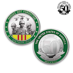 Vietnam Veteran Heroes 50th Anniversary Challenge Coin