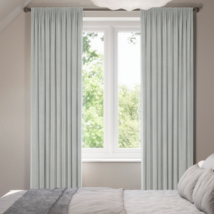 Odessa Velvet, Silver - Made to Measure Curtains