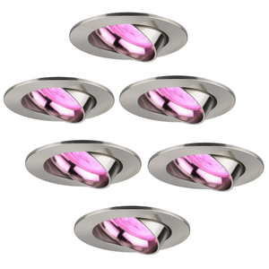 Smart LED Einbaustrahler Edelstahl - Rio - Smart WiFi - Dimmbar - RGB+CCT - 6 Pack