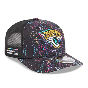 Jacksonville Jaguars NFL Crucial Catch 2025 Black 9SEVENTY Stretch Snap Adjustable Cap