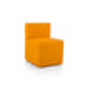 Outlet - Divanetto 1 posto Duo in ecopelle Mamba Classe 1-IM Ignifugo, Colore Giallo Ocra