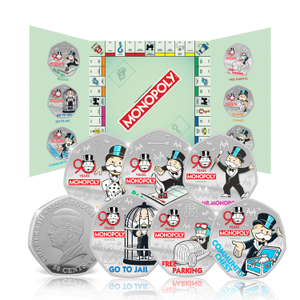 Monopoly 90th Anniversary 2025 .999 Silver Plated Coin Pack
