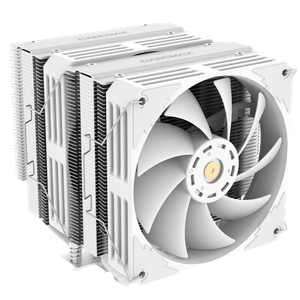 GameMax Twin600 Dual-Tower White CPU Tower Air Cooler PWM Fan 6 Heat Pipes - GMX-TWIN600-WT