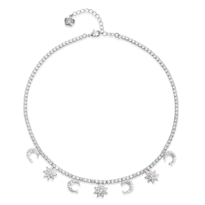 Moon and Stars Necklace