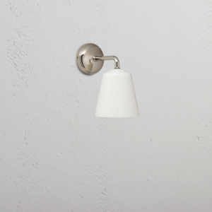 Richmond Small Wall Light Fine Porcelain - Polished Nickel