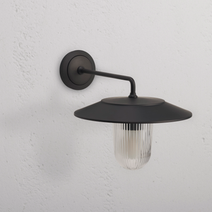 Kensington Wandleuchte Rillenglas – Bronze