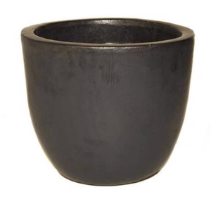 Glazed Ceramic Classic Egg Pot - Charcoal* - 550 Ø x 500 (H)mm