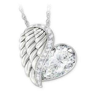 Genuine Topaz Your Wings Were Ready Pendant Necklace