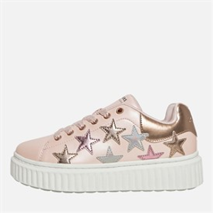 SKECHERS Junior Girls Hi Ridge Superstardom Trainers Light Pink/Metallic
