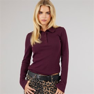 Brave Soul Womens Lesley Collared T-Shirt Burgundy