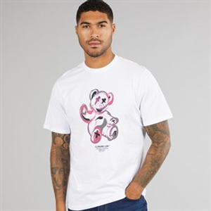 Closure London Mens Pop Art Teddy T-Shirt White