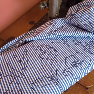 Tissu coton à rayures et fleurs Alyzée - My Dress Made