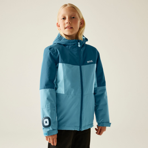 Regatta Kids Beamz Insulated Waterproof Jacket - 7 - 8 Yrs / Moroccan Blue/Blue