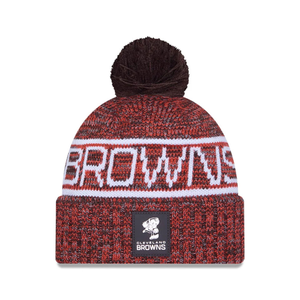 Cleveland Browns NFL Sideline Dark Brown Sport Knit Beanie Hat