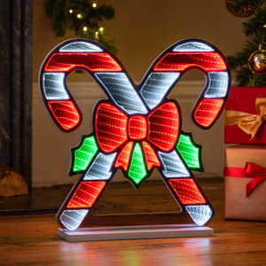 Double Candy Cane Infinity Light