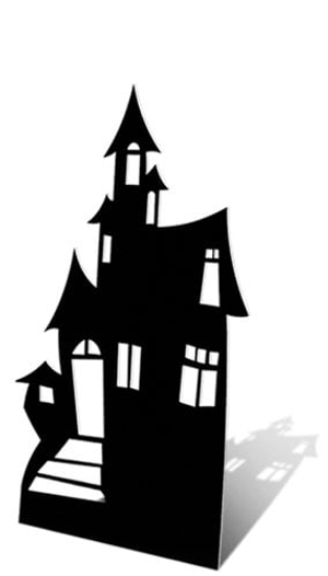 Haunted House Small Halloween Star Mini Cardboard Cutout 98cm