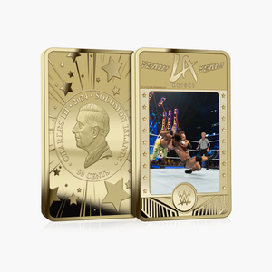 The Official WWE Superstars LA Knight Lenticular Gold Coin Bar
