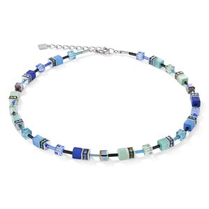 Iconic GEOCUBE Necklace Blue & Aqua