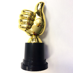 Golden Thumbs Up Statue Trophy 13cm