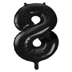Black Number 8 Helium Foil Giant Balloon 86cm / 34 in