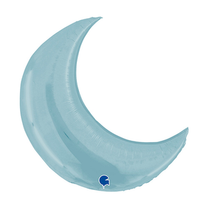 Pastel Blue Moon Helium Foil Giant Balloon 91cm / 36 in