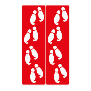 Elf Footprint Christmas Stencils - Pack of 2