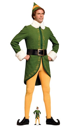 Buddy the Elf Classic Christmas Hands On Hips Lifesize Cardboard Cutout 188cm