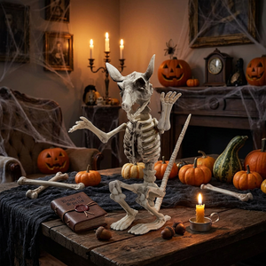 Rat Skeleton Halloween Plastic Prop Decoration 18cm