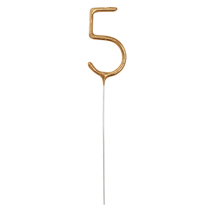 Gold Number 5 Non Hand Held Sparkler 17cm