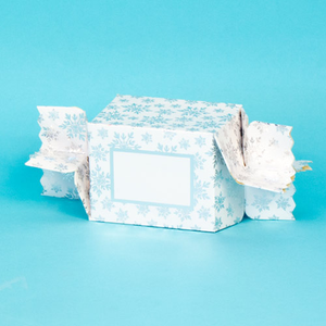 Silver Snowflakes Christmas Mini Cracker Gift Boxes - Pack of 4