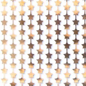 Champagne Gold Foil Star Fringe Curtain 100 x 190cm