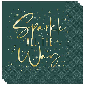 Sparkle All the Way Christmas Luncheon Napkins 33cm 2Ply - Pack of 20