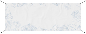 Light Blue Floral Design Medium Personalised Banner – 6ft x 2.25ft