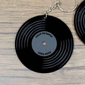 Personalised Vinyl Record Music Keyring