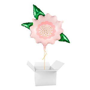 Blush Pink Flower Helium Giant Foil Balloon - Inflated Balloon in a Box